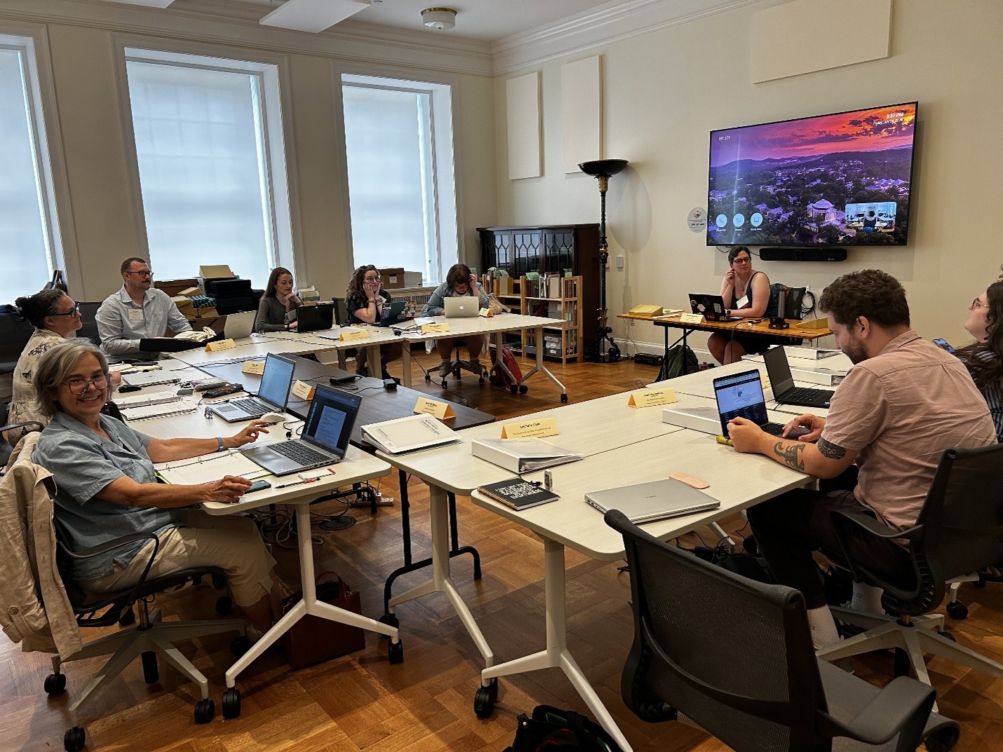 Students in a classroom at Rare Book School.