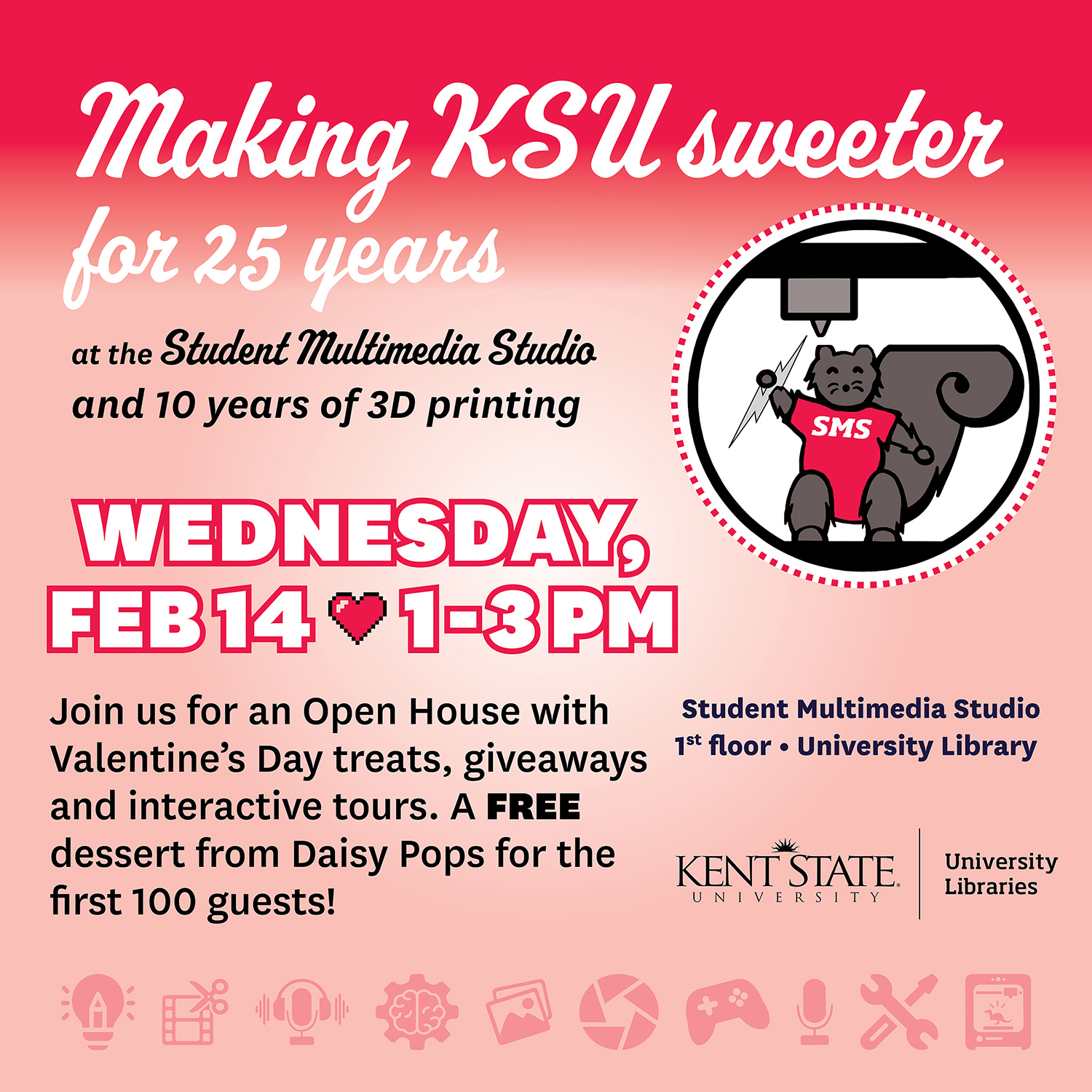 Celebrate 25 years of the SMS with an Open House on Valentine's Day