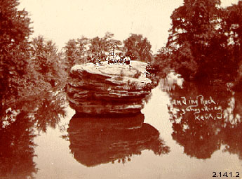 Photograph of Standing Rock in the Cuyahoga River
