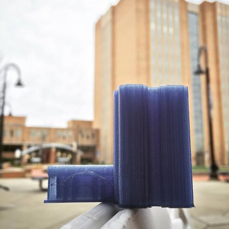 3D printed model of the University Library