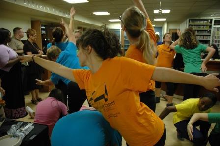 Students dancing at Performing Arts Library Annual Open House