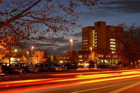 Kent State Front-campus at night