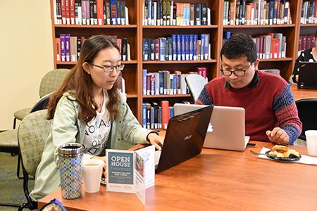 Students Studying at the Performing Arts Library
