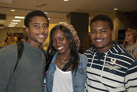 Students enjoying Student Appreciation Day event at the library