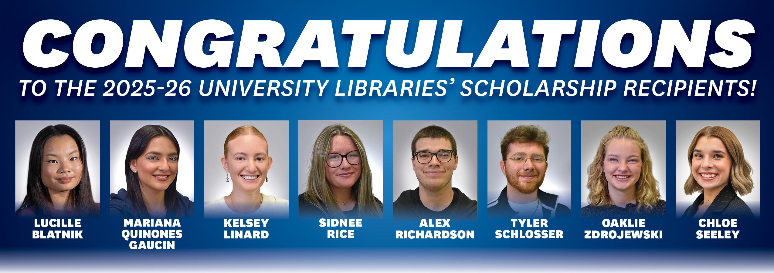 Student Scholarship 25-26 Recipients