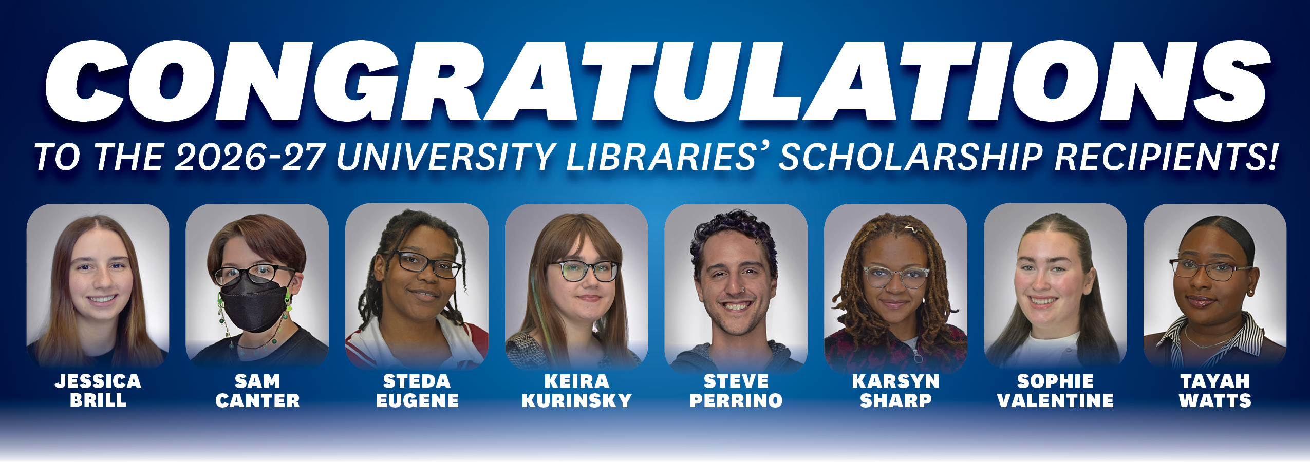Student Scholarship 26-27 recipients